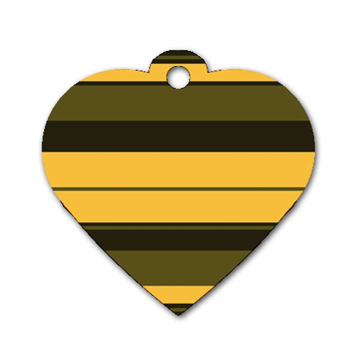 Vintage Yellow Dog Tag Heart (Two Sides)