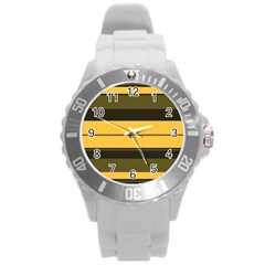 Vintage Yellow Round Plastic Sport Watch (l) by tmsartbazaar