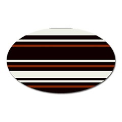 Classic Coffee Brown Oval Magnet by tmsartbazaar