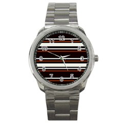 Classic Coffee Brown Sport Metal Watch by tmsartbazaar