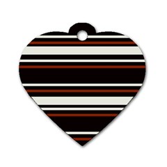 Classic Coffee Brown Dog Tag Heart (two Sides) by tmsartbazaar