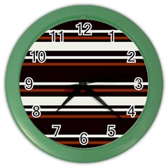 Classic Coffee Brown Color Wall Clock by tmsartbazaar