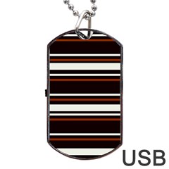 Classic Coffee Brown Dog Tag Usb Flash (two Sides) by tmsartbazaar