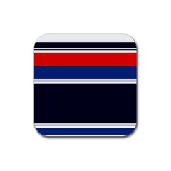 Casual Uniform Stripes Rubber Coaster (square)  by tmsartbazaar