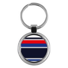 Casual Uniform Stripes Key Chain (round) by tmsartbazaar