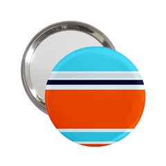 Tri Color Stripes 2.25  Handbag Mirrors