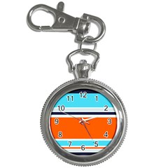 Tri Color Stripes Key Chain Watches