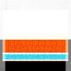 Tri Color Stripes Rectangular Jigsaw Puzzl by tmsartbazaar