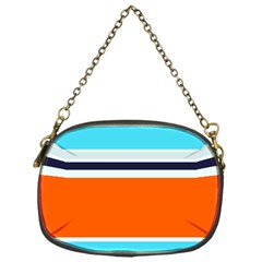 Tri Color Stripes Chain Purse (One Side)