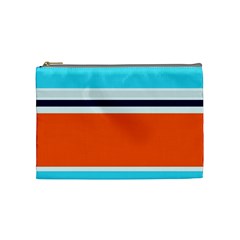 Tri Color Stripes Cosmetic Bag (Medium)