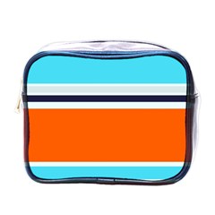 Tri Color Stripes Mini Toiletries Bag (One Side)