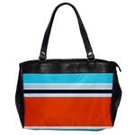 Tri Color Stripes Oversize Office Handbag Front