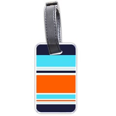 Tri Color Stripes Luggage Tag (one side)