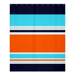 Tri Color Stripes Shower Curtain 60  x 72  (Medium) 