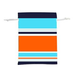 Tri Color Stripes Lightweight Drawstring Pouch (M)