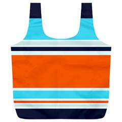 Tri Color Stripes Full Print Recycle Bag (XXL)