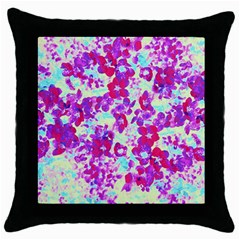 Spring Flowers Garden Throw Pillow Case (black)