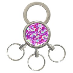 Spring Flowers Garden 3-ring Key Chain