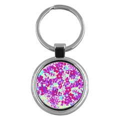 Spring Flowers Garden Key Chain (round)