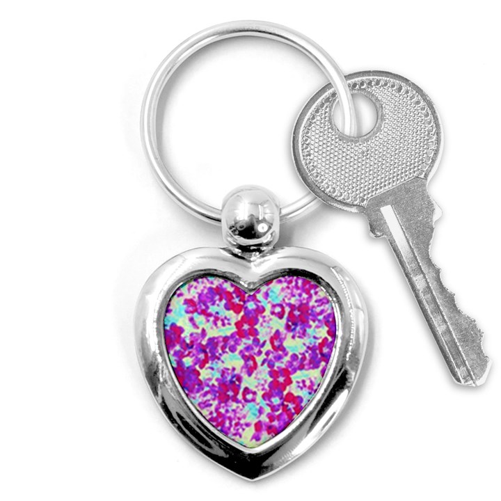 Spring Flowers Garden Key Chain (Heart)