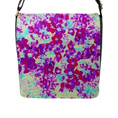 Spring Flowers Garden Flap Closure Messenger Bag (l)