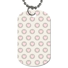 Pink And Brown Hearts Dog Tag (two Sides) by MooMoosMumma