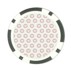 Pink And Brown Hearts Poker Chip Card Guard by MooMoosMumma