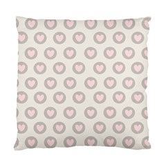 Pink And Brown Hearts Standard Cushion Case (two Sides) by MooMoosMumma