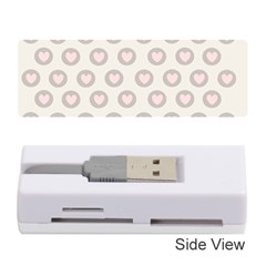 Pink And Brown Hearts Memory Card Reader (stick) by MooMoosMumma