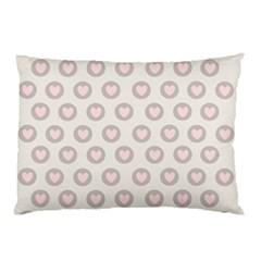 Pink And Brown Hearts Pillow Case (two Sides) by MooMoosMumma