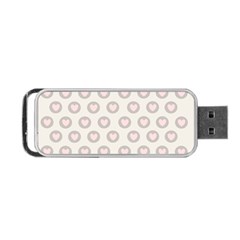 Pink And Brown Hearts Portable Usb Flash (two Sides) by MooMoosMumma