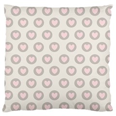 Pink And Brown Hearts Standard Flano Cushion Case (two Sides) by MooMoosMumma