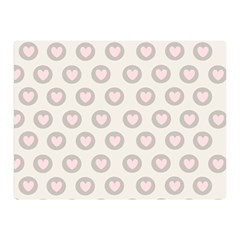 Pink And Brown Hearts Double Sided Flano Blanket (mini)  by MooMoosMumma