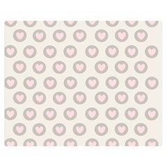 Pink And Brown Hearts Double Sided Flano Blanket (medium)  by MooMoosMumma