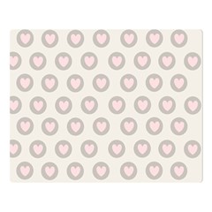 Pink And Brown Hearts Double Sided Flano Blanket (large)  by MooMoosMumma