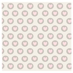 Pink And Brown Hearts Wooden Puzzle Square by MooMoosMumma