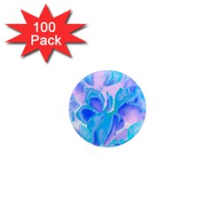 Ciclamen Flowers Blue 1  Mini Magnets (100 Pack) 