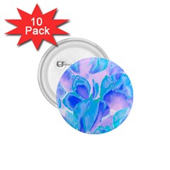 Ciclamen Flowers Blue 1 75  Buttons (10 Pack)