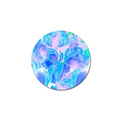 Ciclamen Flowers Blue Golf Ball Marker