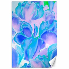 Ciclamen Flowers Blue Canvas 20  X 30 