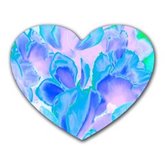 Ciclamen Flowers Blue Heart Mousepads