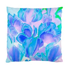 Ciclamen Flowers Blue Standard Cushion Case (two Sides)