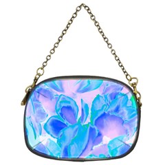 Ciclamen Flowers Blue Chain Purse (two Sides)