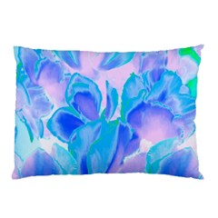 Ciclamen Flowers Blue Pillow Case