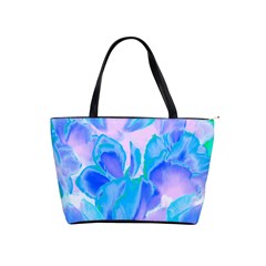 Ciclamen Flowers Blue Classic Shoulder Handbag