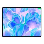 Ciclamen Flowers Blue Fleece Blanket (Small) 50 x40  Blanket Front