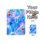 Ciclamen Flowers Blue Playing Cards 54 Designs (Mini) Front - Heart10