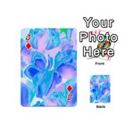 Ciclamen Flowers Blue Playing Cards 54 Designs (Mini) Front - DiamondJ