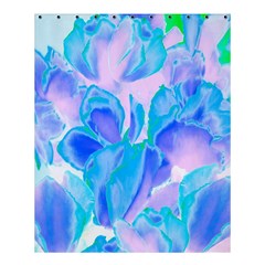 Ciclamen Flowers Blue Shower Curtain 60  X 72  (medium) 