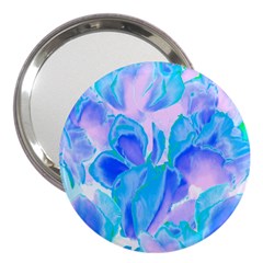 Ciclamen Flowers Blue 3  Handbag Mirrors